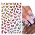 Blue Butterfly Self-Adhesive Nail Stickers Colorful 3D - GiFTiFY