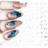 Blue Butterfly Self-Adhesive Nail Stickers Colorful 3D - GiFTiFY