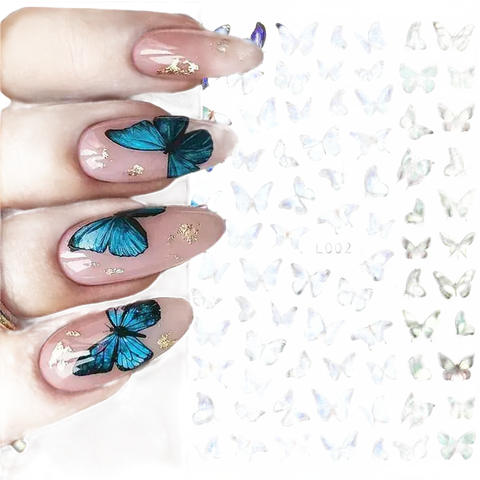 Butterfly nail art stickers.