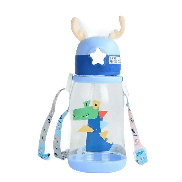 Blue Dinosaur Antler Kids Water Sippy Cup for Kids Creative Cartoon - GiFTiFY