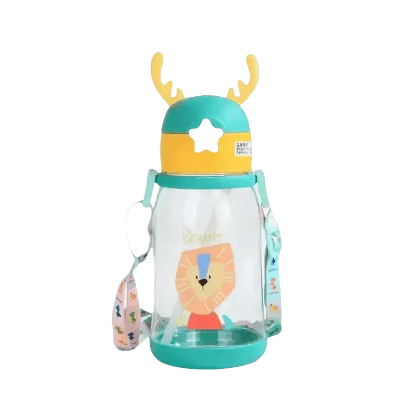 Blue Dinosaur Antler Kids Water Sippy Cup for Kids Creative Cartoon - GiFTiFY
