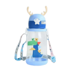 Blue Dinosaur Antler Water Sippy Cup for Kids Creative Cartoon - GiFTiFY