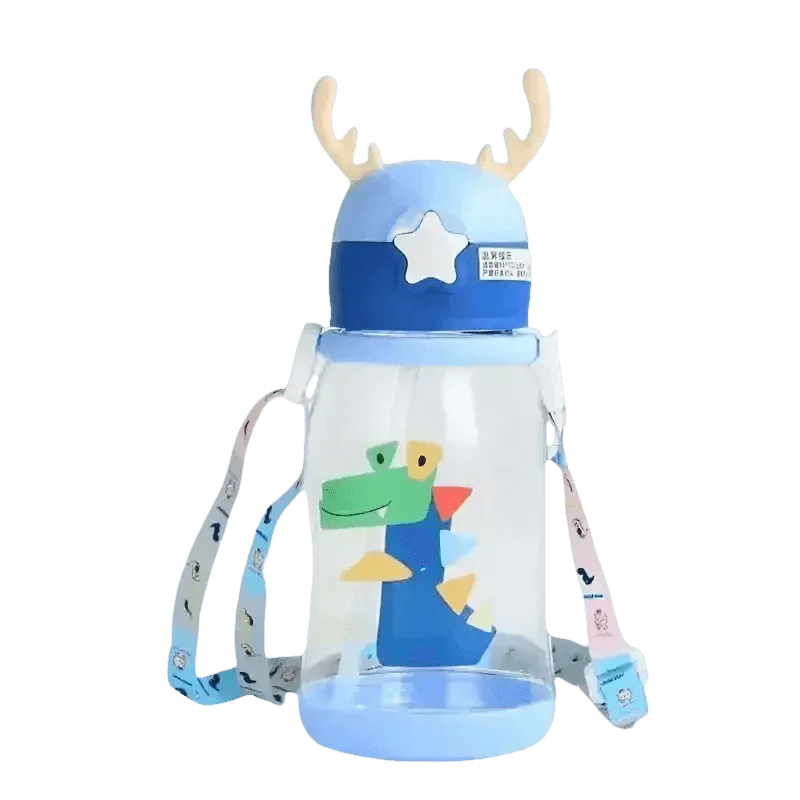 Blue Dinosaur Antler Kids Water Sippy Cup for Kids Creative Cartoon - GiFTiFY