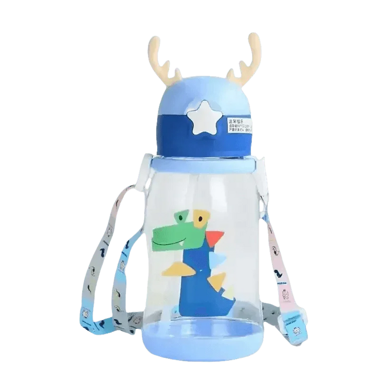 Blue Dinosaur Antler Kids Water Sippy Cup for Kids Creative Cartoon - GiFTiFY