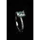 Blue Gemstone 2 Carat Moissanite Ring - GiFTiFY