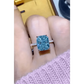 Blue Gemstone 2 Carat Moissanite Ring - GiFTiFY