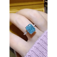 Blue Gemstone 2 Carat Moissanite Ring - GiFTiFY