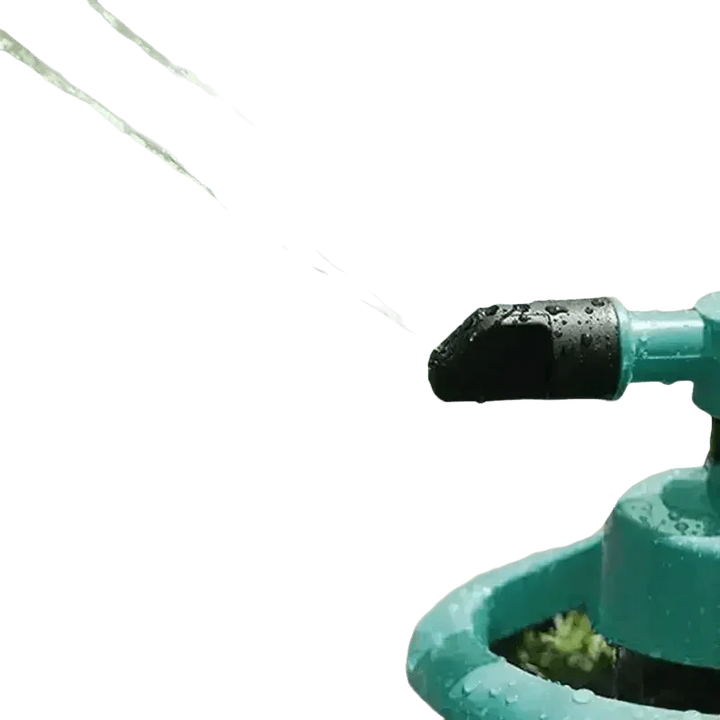 Blue Rotating Garden Sprinklers Watering Grass - GiFTiFY
