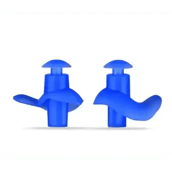 Blue Silicone Water Sports Earplugs Hypoallergenic - GiFTiFY