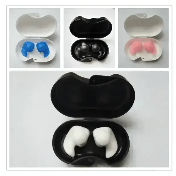 Blue Silicone Water Sports Earplugs Hypoallergenic - GiFTiFY