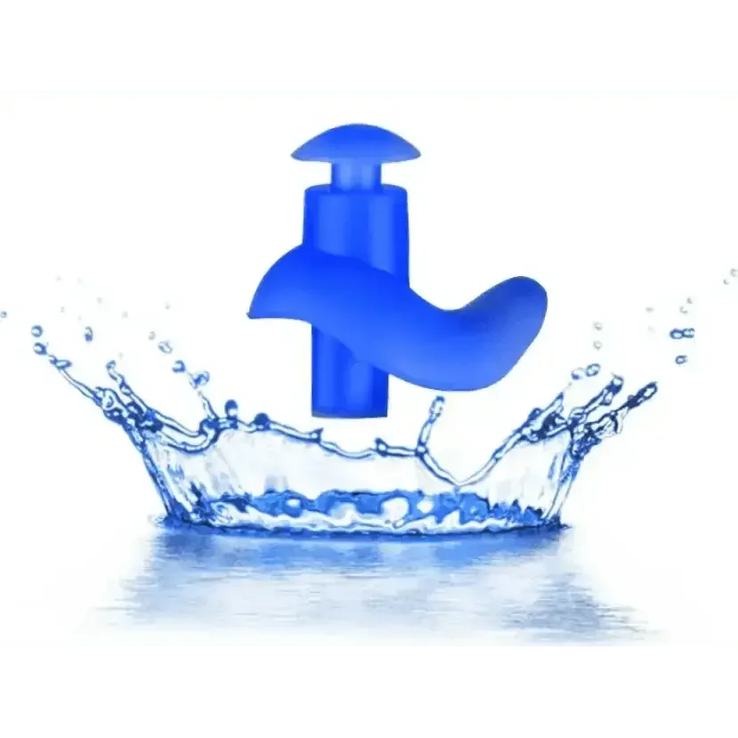 Blue Silicone Water Sports Earplugs Hypoallergenic - GiFTiFY
