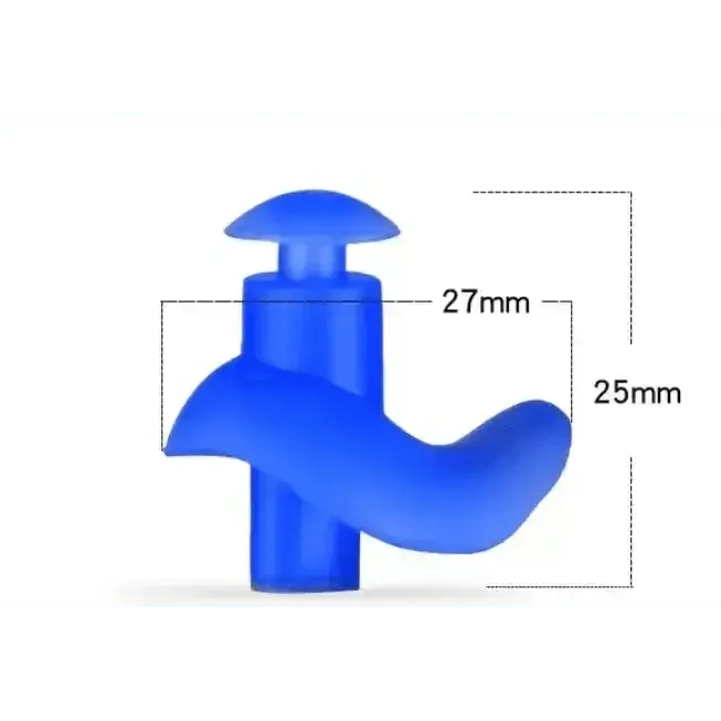 Blue Silicone Water Sports Earplugs Hypoallergenic - GiFTiFY