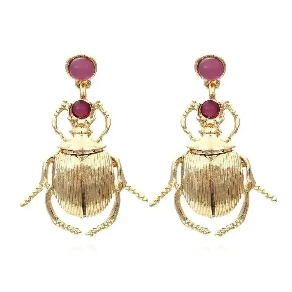 Bohemia Earrings For Women Metal Gold-Plated Beatles Personality Vintage Trend Jewelry Cute Insects Diamonds Trending Products - GiFTiFY