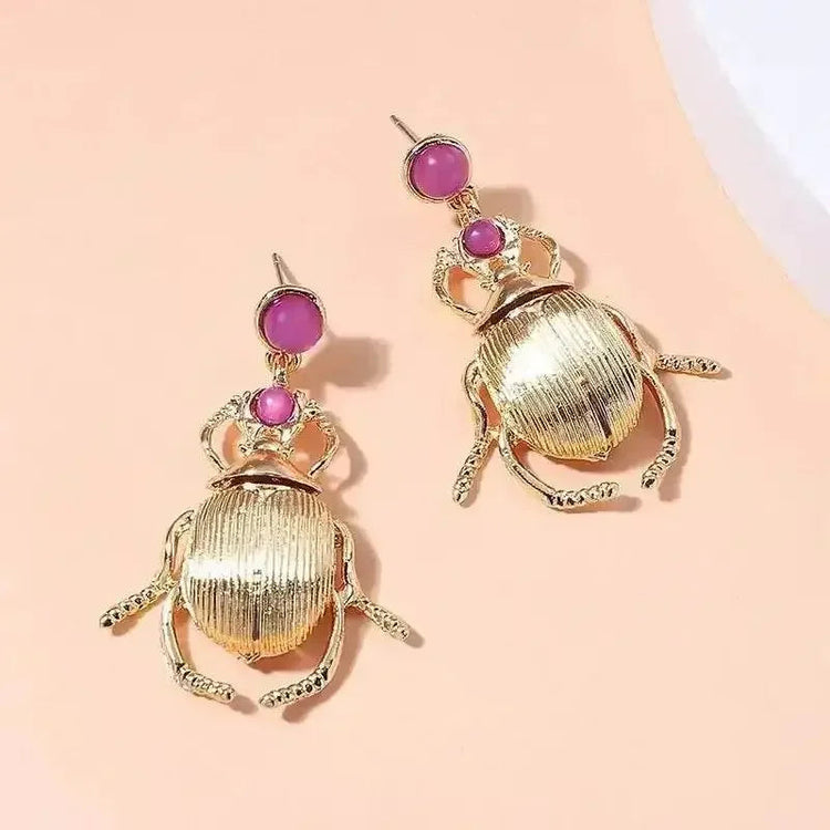 Bohemia Earrings For Women Metal Gold-Plated Beatles Personality Vintage Trend Jewelry Cute Insects Diamonds Trending Products - GiFTiFY