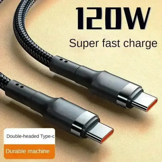 Braided Type C Cable Samsung S24 S23 120W Super Charging - GiFTiFY