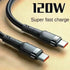 Braided Type C Cable Samsung S24 S23 120W Super Charging - GiFTiFY