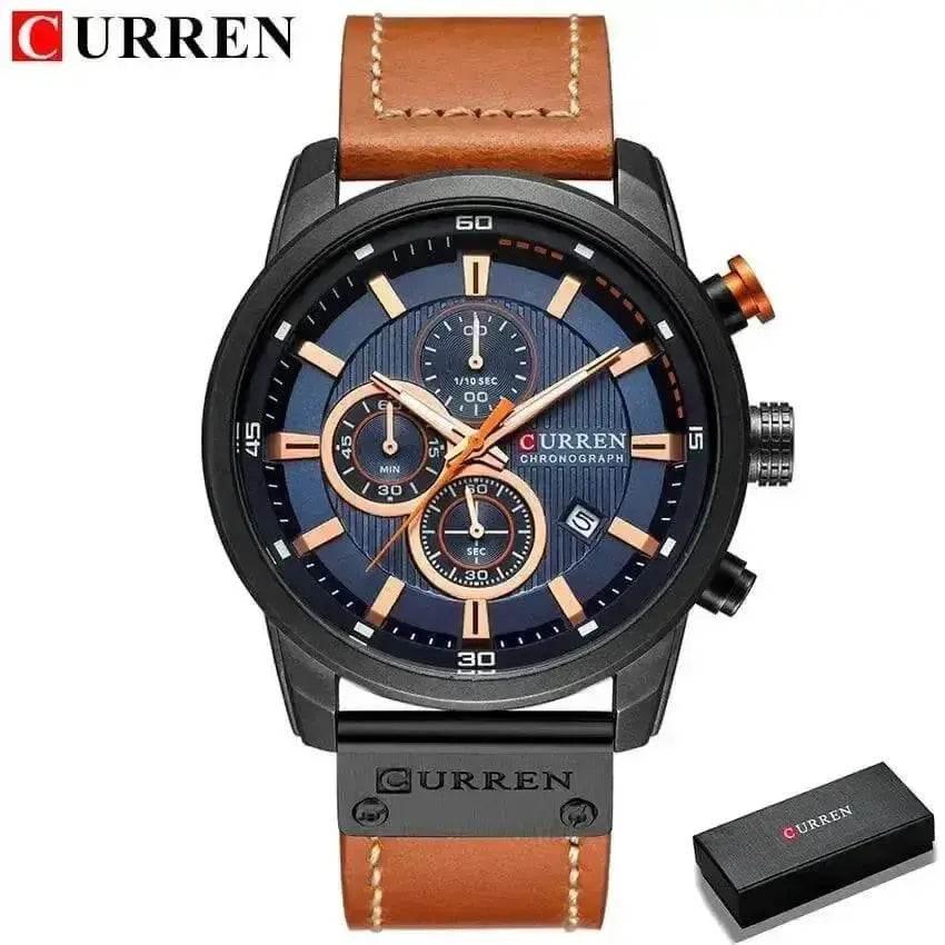 Brown Gold Mens Chronograph Quartz Watch, brown rose gold men's Watches by VANA Trade