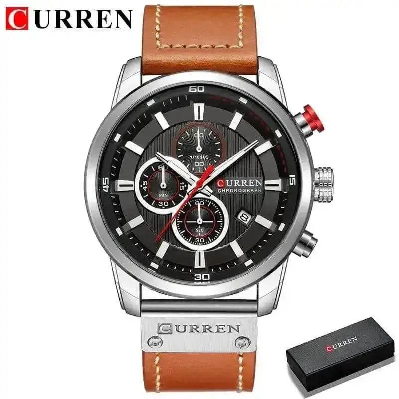 Brown Gold Mens Chronograph Quartz Watch, brown rose gold - GiFTiFY