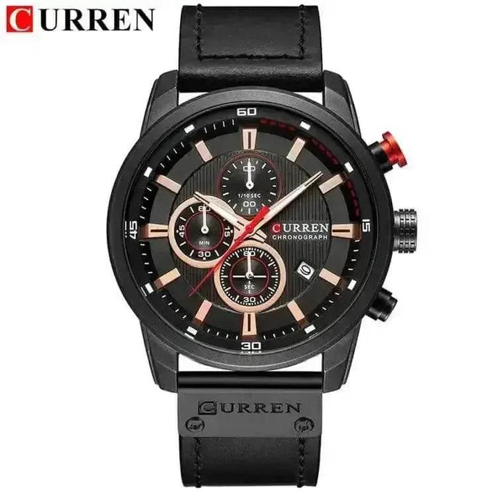 Brown Gold Mens Chronograph Quartz Watch, brown rose gold - GiFTiFY