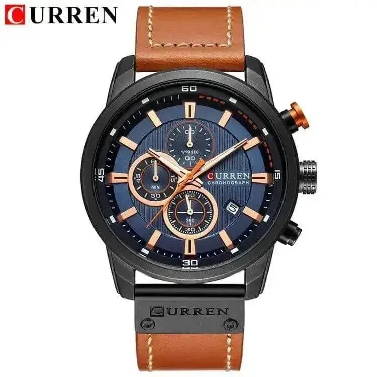Brown Gold Mens Chronograph Quartz Watch, brown rose gold - GiFTiFY