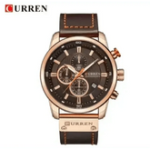 Brown Gold Mens Chronograph Quartz Watch, brown rose gold - GiFTiFY