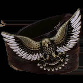 Brown Leather Eagle Belt Mens Fashion - GiFTiFY