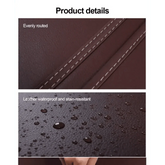 Brown Leather Car Seat Organizer Seametal Anti Kick Pad - GiFTiFY