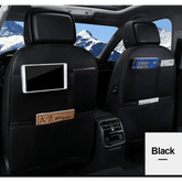 Brown Leather Car Seat Organizer Seametal Anti Kick Pad - GiFTiFY