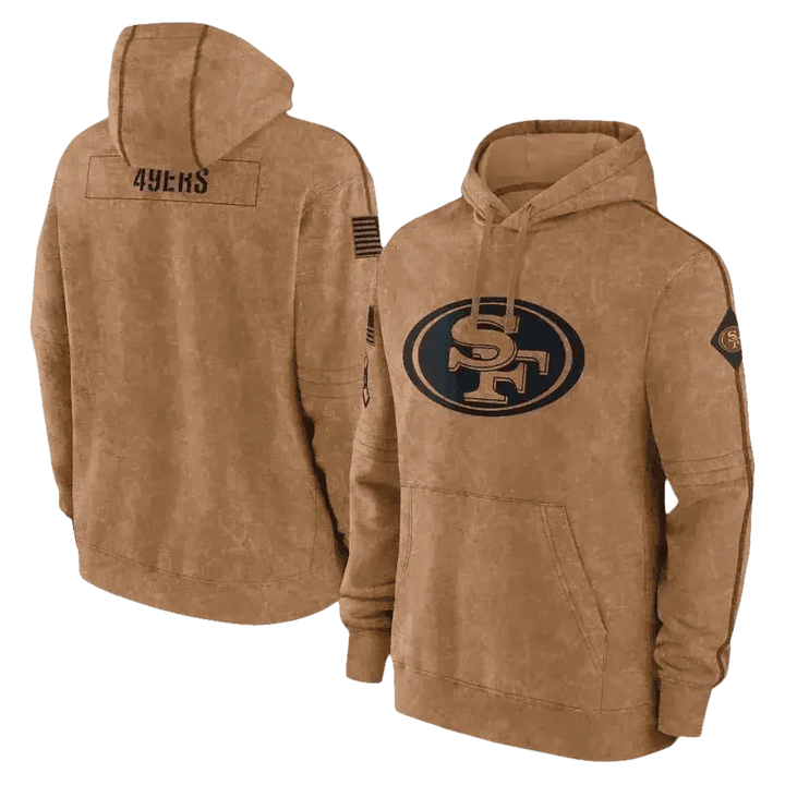 Brown Packers Football Men Embossed Hoodie NFL Fans - GiFTiFY
