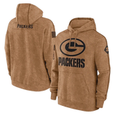 Brown Packers Football Men Embossed Hoodie NFL Fans - GiFTiFY