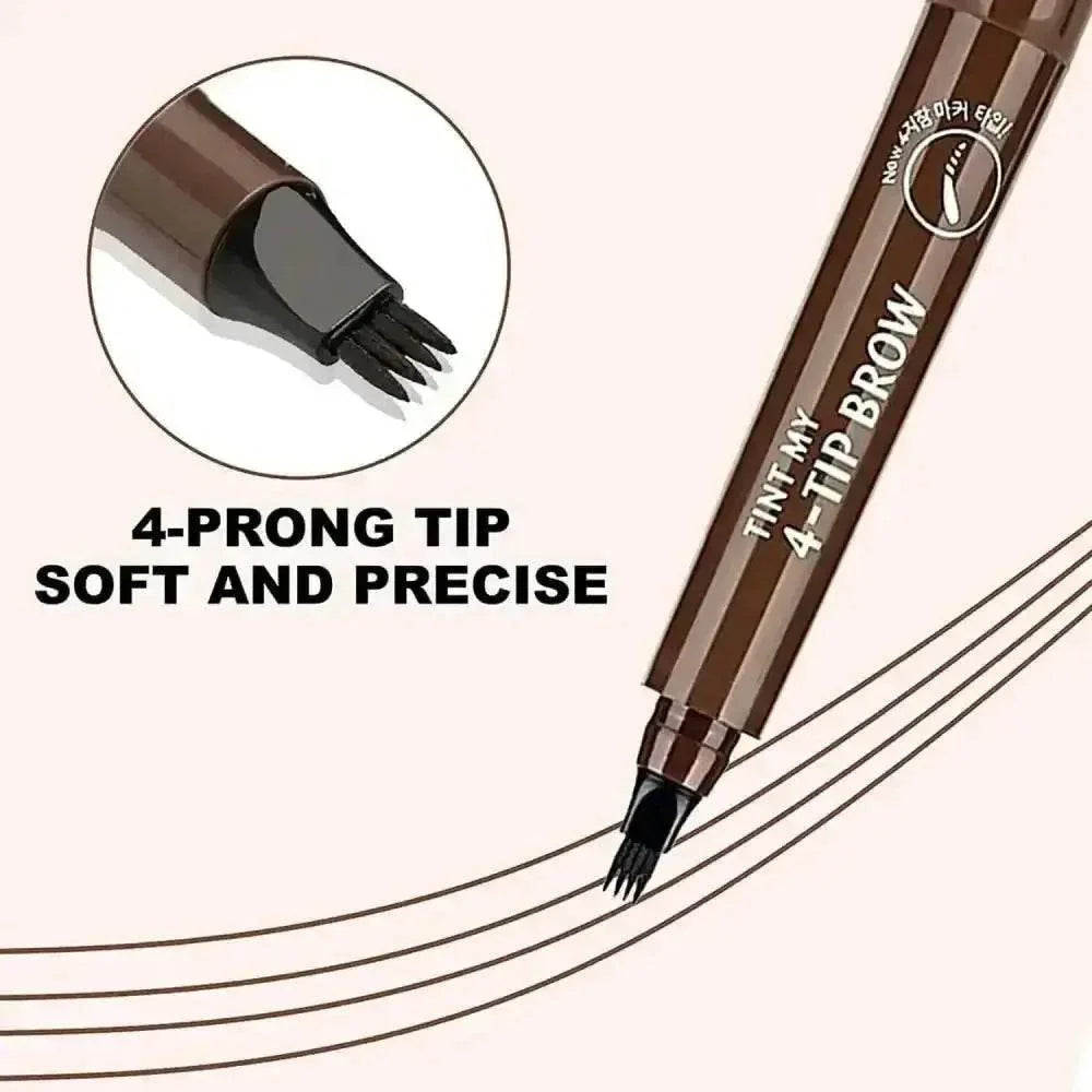 Brown Waterproof Brow Microblading Pen Eyebrow Eyeliner Brush by DK-Cosmetics Store