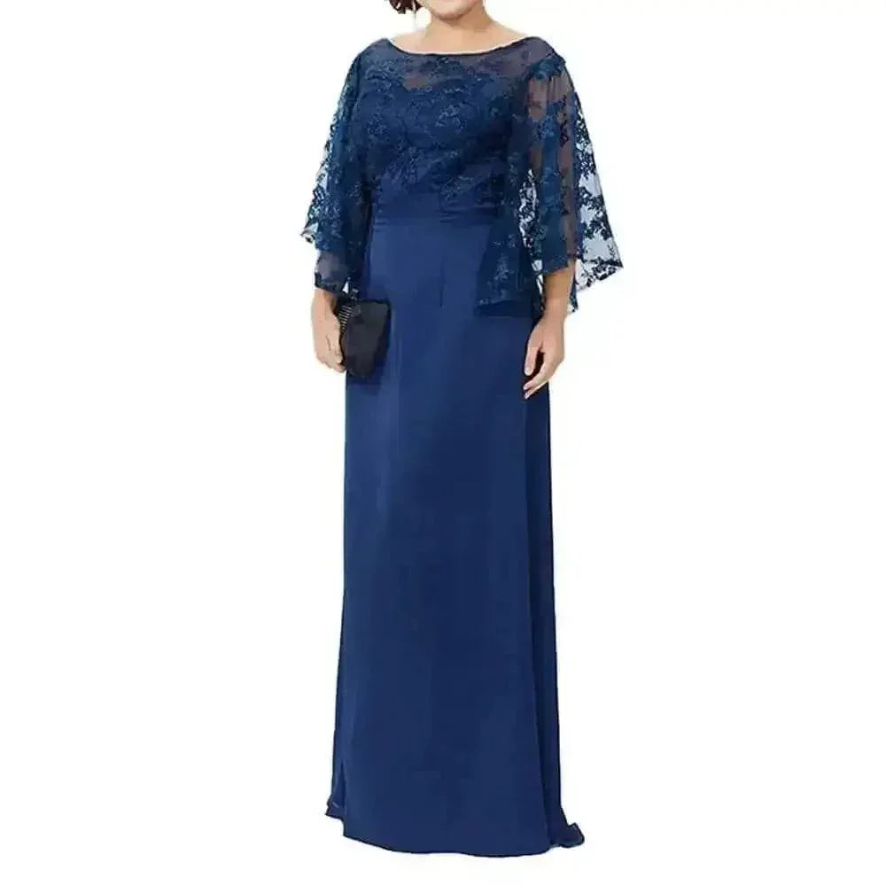 Burgundy Lace Evening Gown Long Sleeve Lace Bride Dress Floor Custom Size - GiFTiFY