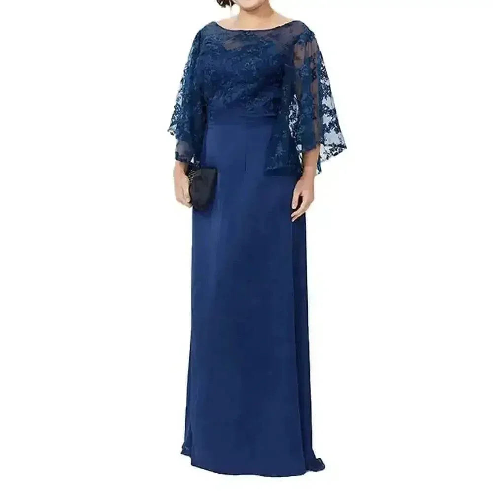 Burgundy Lace Evening Gown Long Sleeve Lace Bride Dress Floor Custom Size - GiFTiFY