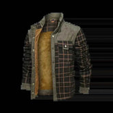 Burgundy Plaid Fleece Lined Flannel Shirt Coat - GiFTiFY