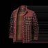 Burgundy Plaid Fleece Lined Flannel Shirt Coat - GiFTiFY