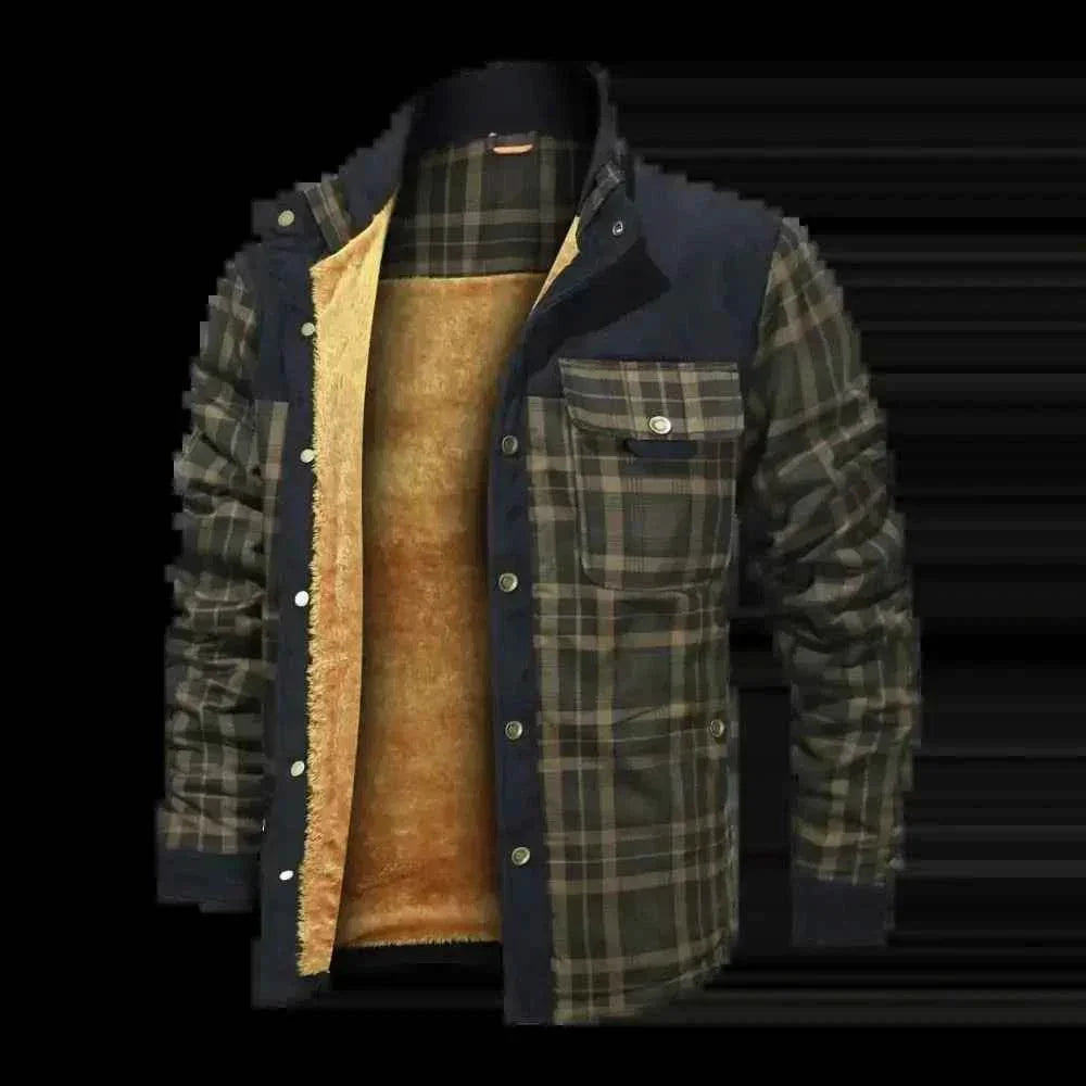 Burgundy Plaid Fleece Lined Flannel Shirt Coat - GiFTiFY