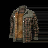 Burgundy Plaid Fleece Lined Flannel Shirt Coat - GiFTiFY