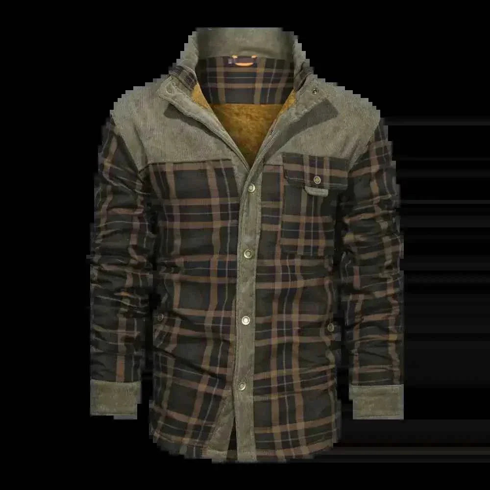 Burgundy Plaid Fleece Lined Flannel Shirt Coat - GiFTiFY