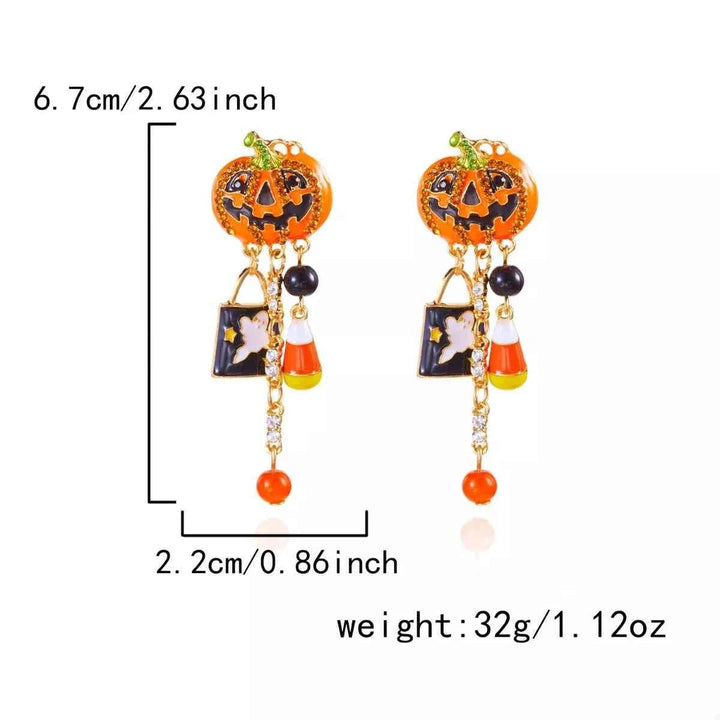 Halloween Pumpkin Drop Earrings - GiFTiFY