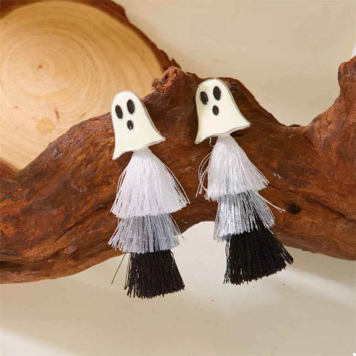 Halloween Ghost and Pumpkin Dangle Earrings - GiFTiFY