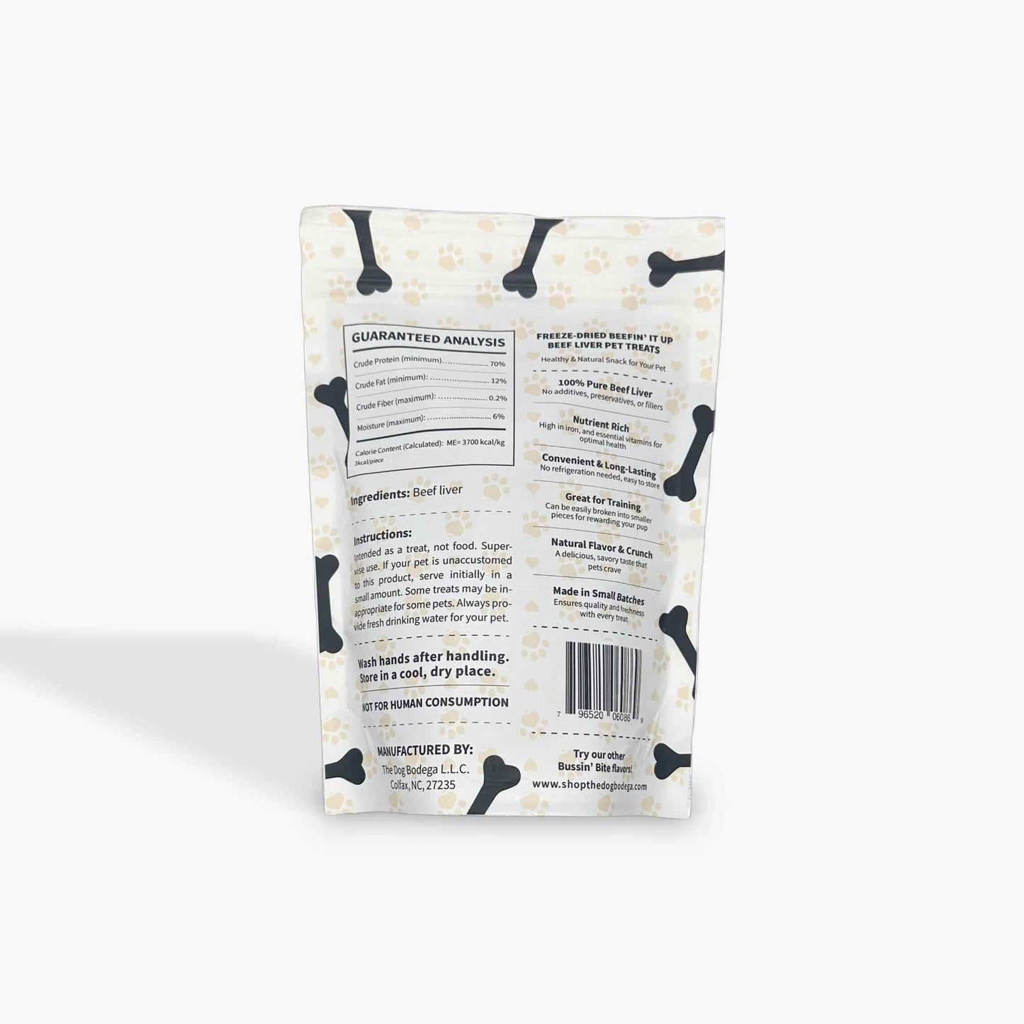 Human-Grade Freeze Dried Dog Treats / Cat Treats | 100% Beef Liver Bussin’ Bites Beefin’ It Up