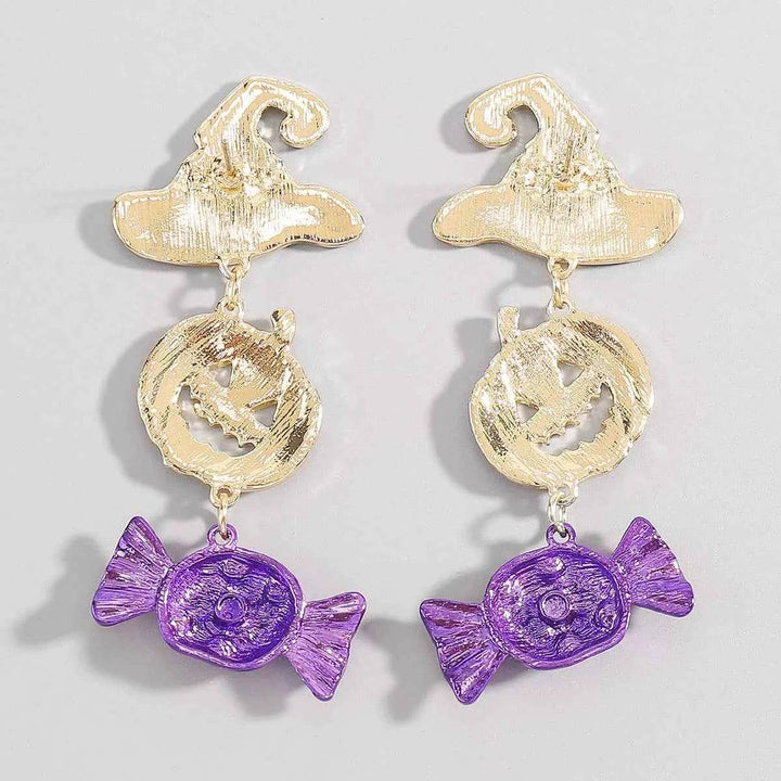 Halloween 18K Gold-Plated Alloy Pumpkin Earrings - GiFTiFY