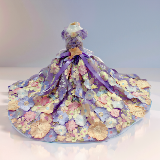 Elegant Floral Pet Dress | Luxury Dog Wedding Gown | Designer Pet Outfit Jane's Pet Boutique