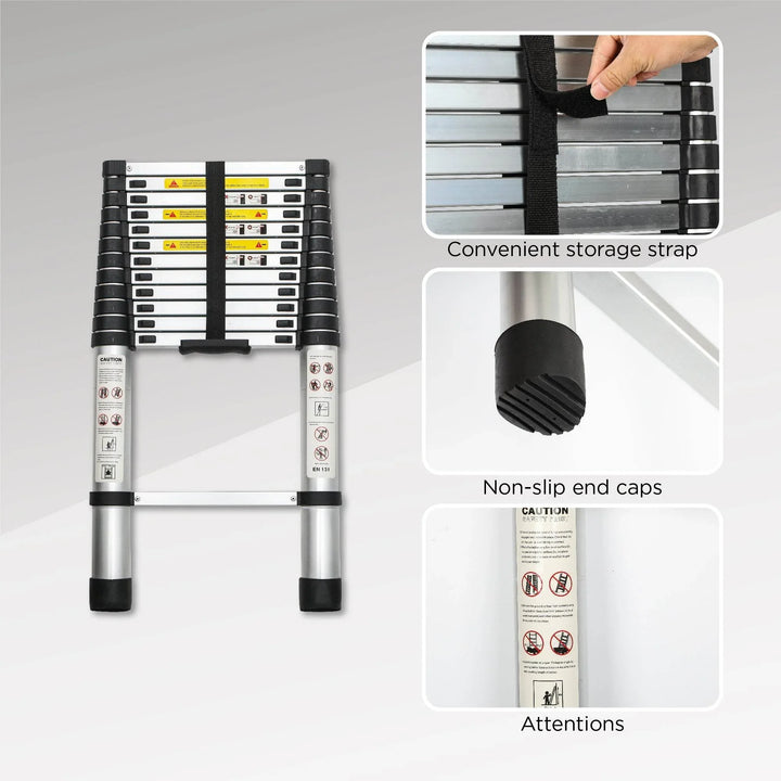 Aluminum Telescoping Ladder For Outdoor Work - GiFTiFY