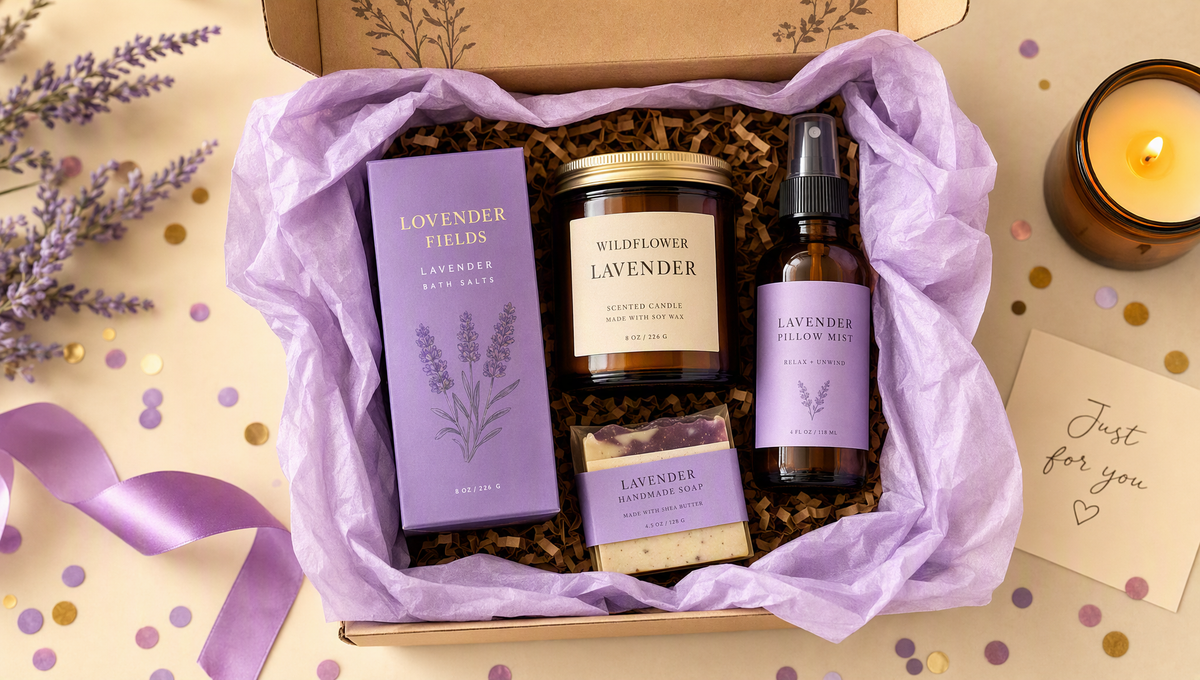 Top-down flat lay of fresh gift arrivals including jewelry, watches, and small gadgets on a warm cream surface