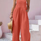 Plus Size Square Neck Wide Leg Overalls