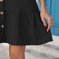 Plus Size Sleeveless Button-Front V-Neck Casual Mini Dress - GiFTiFY