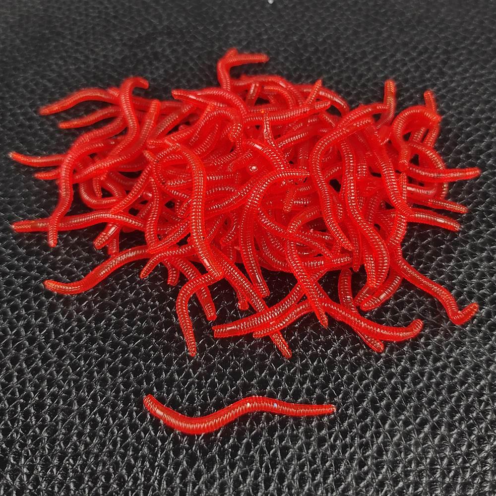 Fake Bait Red Worm Earthworm mutual by mutualdropshopping