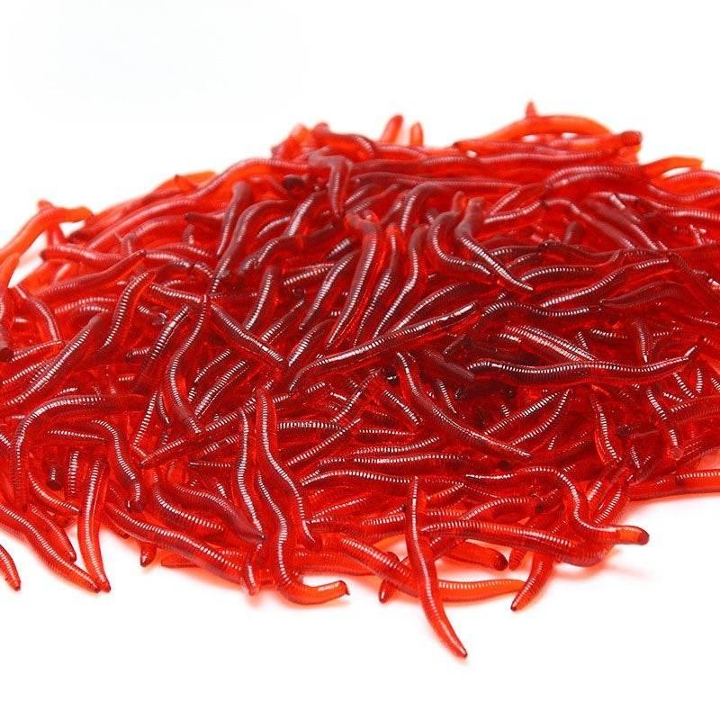 Fake Bait Red Worm Earthworm mutual by mutualdropshopping
