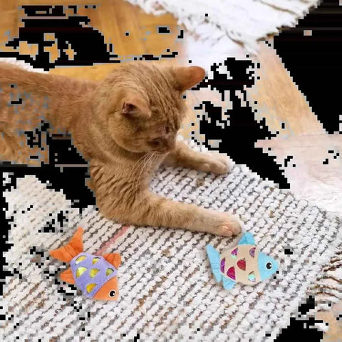 Cat Catnip Toys Small Cat Fish Toys With Crinkle Shine Ring Paper To Make Sound To Catch Your Cats Eyes And For Your Cats To Chew And Catch Interactive Cat Toys Indoor Cat